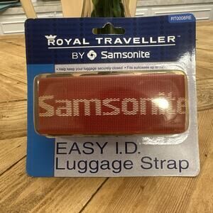 NEW Samsonite Royal Traveller Luggage Strap RED RT0008RE Easy ID Airport‎ Travel